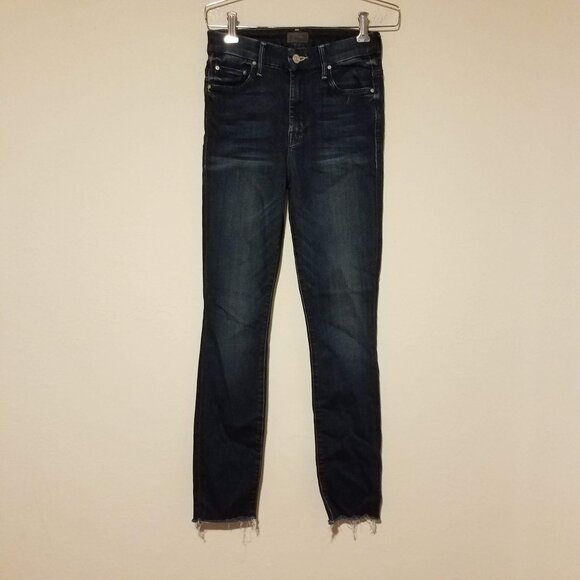 Mother Jeans Women's 24 High Waisted Looker Ankle Fray Tongue And Chic 1411-625 - Picture 1 of 12